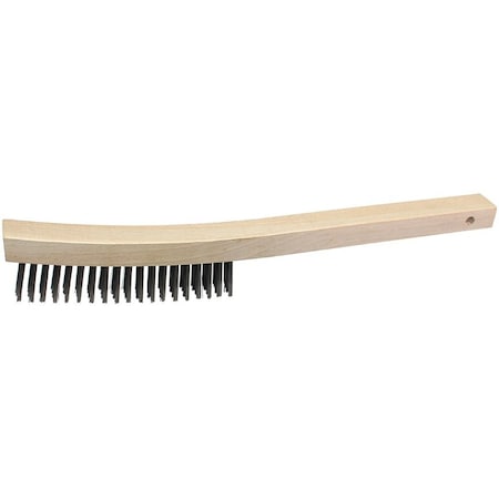 The Brush Man Scratch Brush, 14 in X 1-1/8 in Wood Block, Steel Fill, 12PK WS583